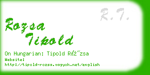 rozsa tipold business card